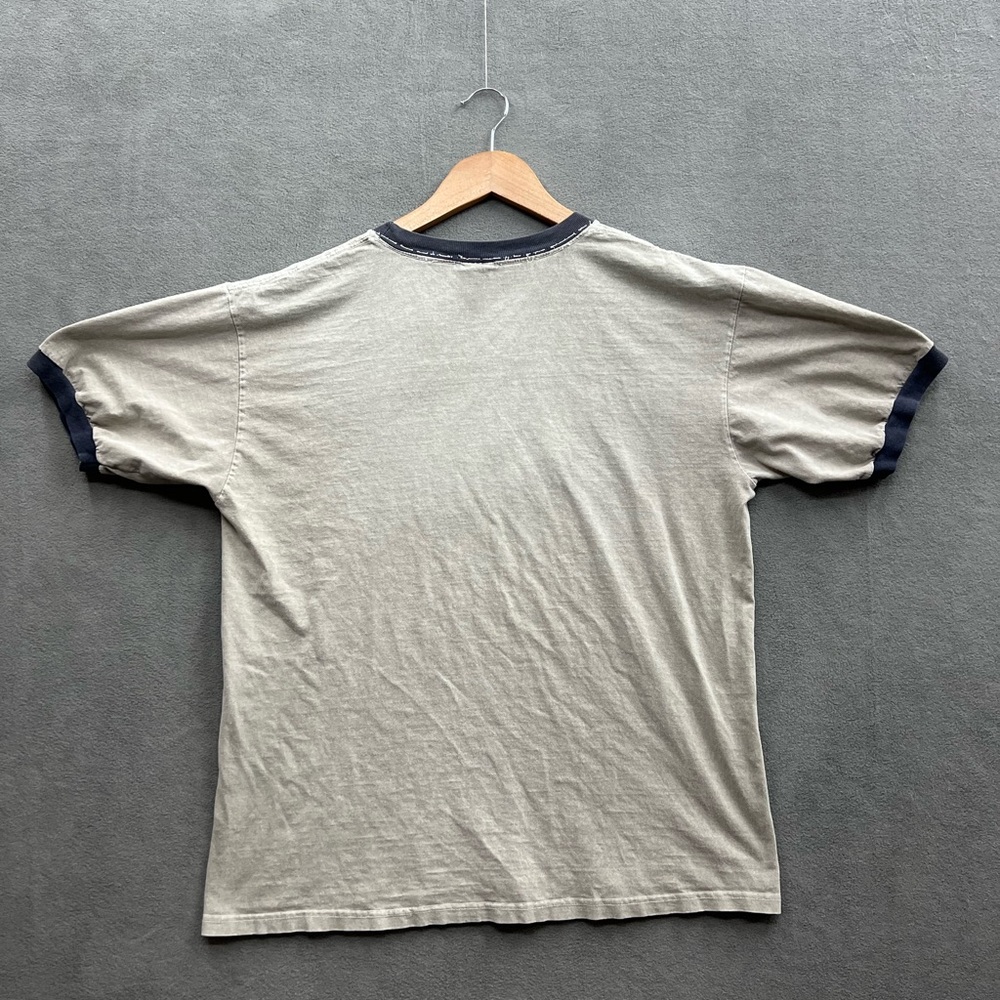 Vintage Dole Hawaii Medium Contrast Trim Gray Ringer 70s Streetware - Picture 2 of 8